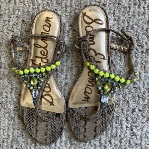 Barely used Sam Edelman Dayton snakeskin sandals